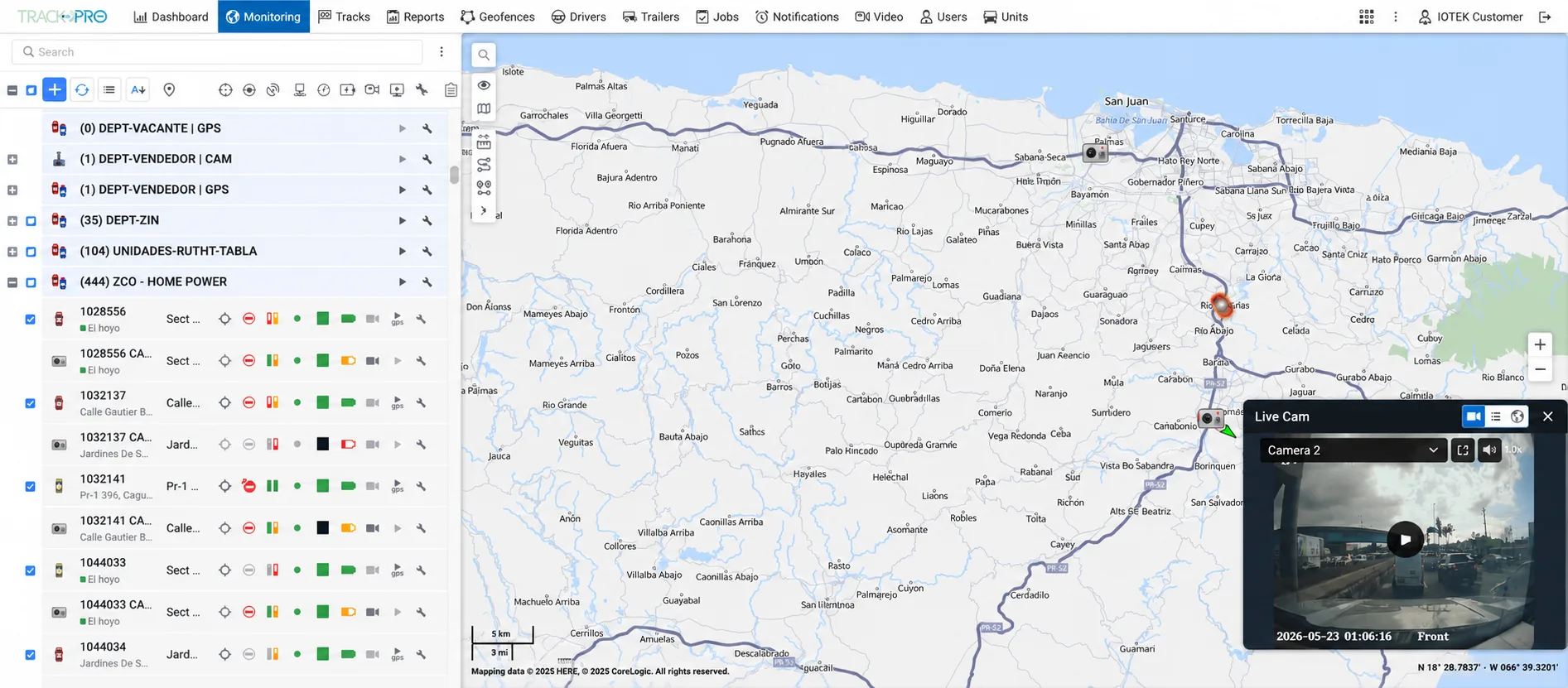 iOTEK Track — Real-time fleet monitoring platform